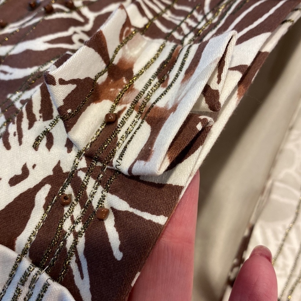 Coldwater Creek Brown and Tan Blazer Jacket 14 - Picture 3 of 16